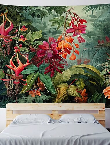  tropisk växt hängande gobeläng väggkonst stor gobeläng väggmålning dekor fotografi bakgrund filt gardin hem sovrum vardagsrum dekoration