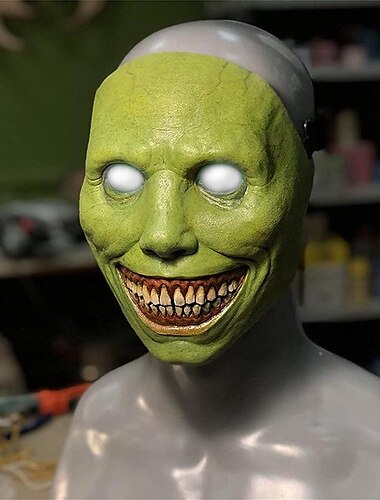  O Exorcista Demônios sorridentes assustadores Máscara Adereços de Halloween Máscara LED Adulto Homens Mulheres Terror Engraçado Traje Assustador Dia Das Bruxas Carnaval Fantasia de Carnaval Fácil
