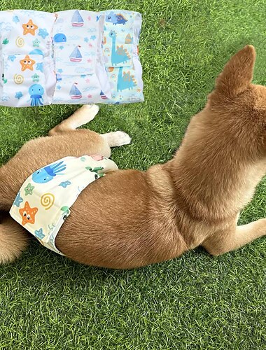  Honden Katten Fysiologische menstruatiebroek voor honden leuke Style Casual Winter Ademend Zacht Wasbaar Comfortabel Buiten Casual / Dagelijks Hondenkleding for Bichon Frise pomeranian kleine