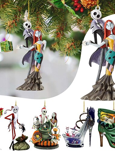  6 db tim burton karácsonyi bámulatos akril medál dr. jack wuqi polgármester baba medál dekoráció