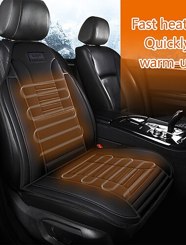  Heated Car Seat Cushion Electric Heating Cushion Backrest Cushion Winter New Universal Car Seat Cushion 12V