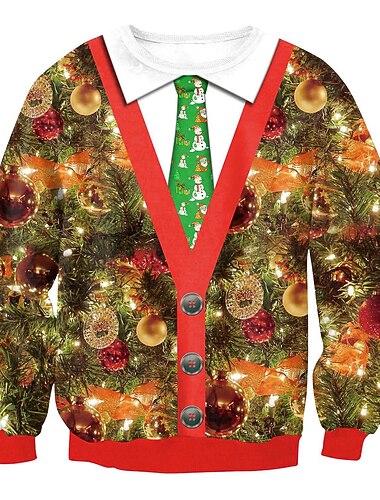  Vánoce Kapuce Pullover Vtipná vánoční mikina 3D tisk Tisk 3D Přední kapsa Grafika Legrační Pro Pro páry Pánské Dámské Dospělé Vánoce Karneval Plesová maškaráda 3D tisk Párty