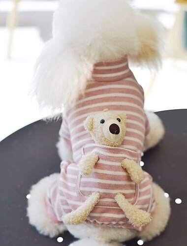  Hund Katze Overall Mode Niedlich Winter Atmungsaktiv Weich Waschbar Bequem Outdoor Alltagstauglich Hundebekleidung for Bichon Frise Zwergspitz Baby Haustier Papillon Klein