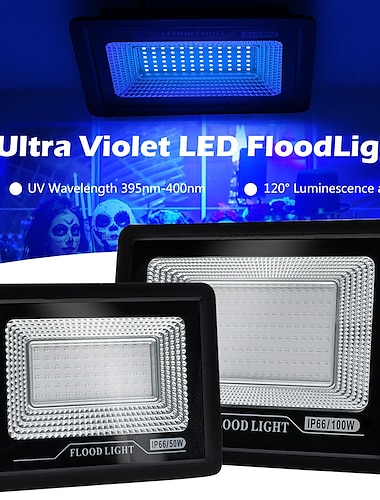  395nm Led UV Floodlight 220V Ultraviolet Stage Lamp 72leds 144leds 180leds  LED Stage Blacklight Waterproof Disco Party Stage Backlight