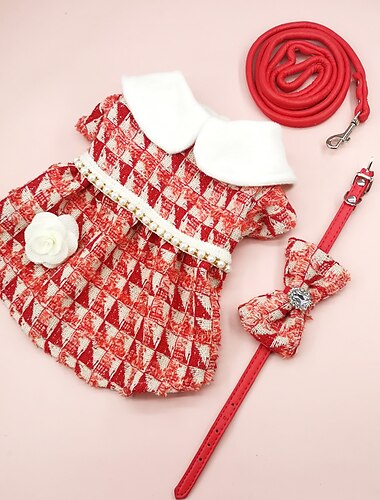  Hund Katze Kleid Mode Niedlich Winter Weich Waschbar Bequem Weihnachten Outdoor Halloween Alltagstauglich Hundebekleidung for Bichon Frise Pudel Zwergspitz Baby Haustier Papillon