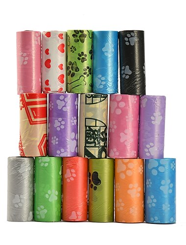  Pet Factory Logical Pet 4er-Pack (je 20 Beutel) parfümfreie Hundekotbeutel, zufällig ausgewählte Farbe