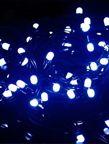  Eleganta bröllopsfestvattentåliga svarta ledning LED-stränglampor 100m 8-läges 220V-240V plug-in fe-lampa träd semester bröllopsfestdekoration