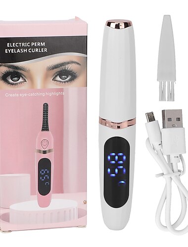  Modelador de cílios elétrico recarregável aquecimento portátil modelador de cílios ferramenta modelador de cílios de longa duração