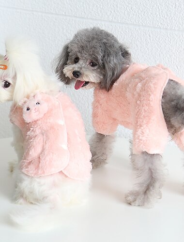  Cachorros Gatos Colete Moda Estilo bonito Inverno Macio Lavável Confortável Ao ar livre Casual / Diário Roupas para cães for Bichon Frise Poodle Pomerânia Animais de Pequeno Porte Borboleta