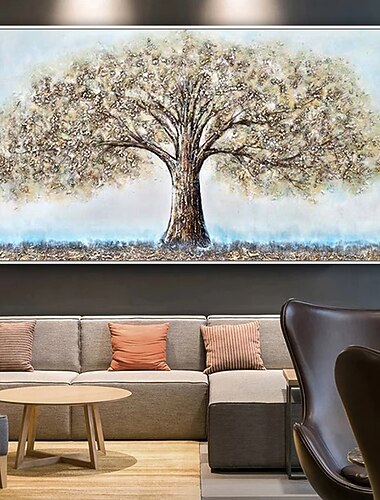  mintura handgjorda abstrakta trädlandskap oljemålningar på duk väggkonstdekoration modern bild för heminredning rullad ramlös osträckt målning