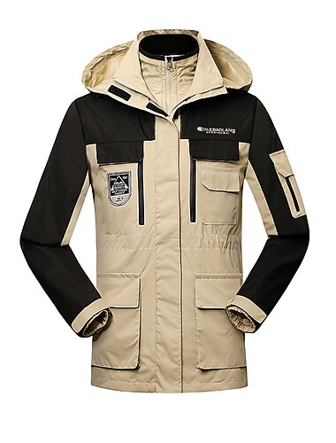  damen wandern daunenjacke gorpcore wandern 3-in-1 jacken skijacke winter outdoor thermo warm wasserdicht winddicht leicht winterjacke oberbekleidung mantel top camping jagd angeln rosa creme orange