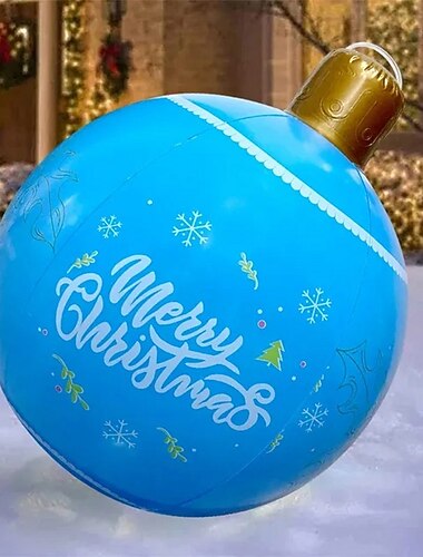  utendørs juleoppblåsbar dekorert ball pvc store store baller juletrepynt lekeball juleball gårdsplassdekorasjon juleutstyr leker julestemning ball