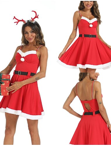  Kerstman Mrs.Claus Sexy kostuums Fancy Kerst Jurk Kerstmanpakken Cosplay Kostuums Dames Kerstmis Cosplay Kostuum Volwassenen Kerstmis Maskerade Kerstmis Feest Kleding