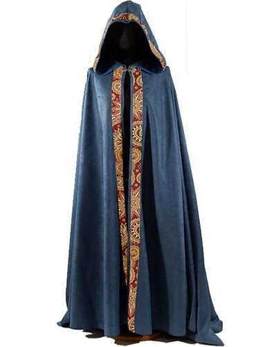  Punk y gótico Medieval Renacimiento Abrigo Abrigos Feria del Renacimiento Bruja Color sólido Hombre Vikingo Fantasía Real Fiesta Adulto Chaqueta