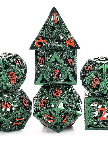  Cthulhu Metal Hollow Out Dragon Dice DND Dragon and Dungeon Running Group Brettspiel mehrseitige Zahlen