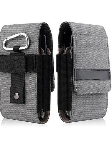  Vertikale Nylon-Doppeltasche, Handy-Holstertasche, Gürtelclip, Etui-Halter, Oxford-Stoff, Sport-Handytasche, doppelt geteiltes Design, Powerbank-Organizer, Kopfhörer-Aufbewahrung, Kartenaufbewahrung