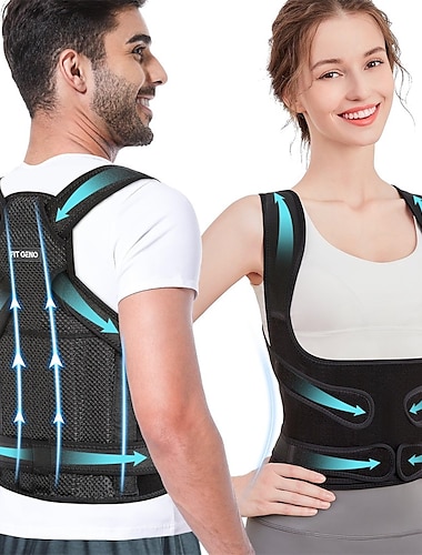  Корректор осанки Fit Geno для спины для женщин и мужчин, корректор осанки с выпрямителем спины, коррекция сколиоза и горбуна, боль в спине, корректор позвоночника, поддержка, регулируемый тренажер