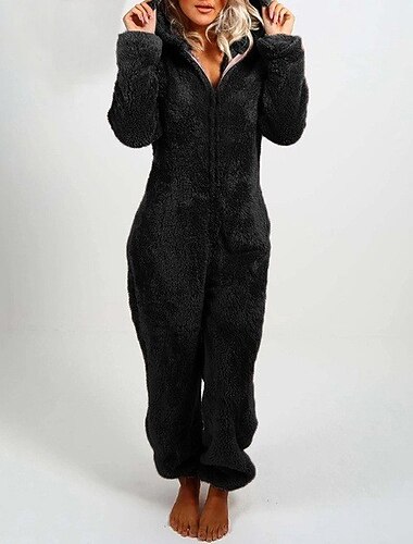  Teddybjørn Nattøj Julepysjamas Onesie-pysjamas Dame Cosplay kostyme Voksne Maskerade Fest Hjemmeklær Heldraktskostymer