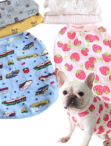  Perros Gatos Chaleco Caricatura Moda Estilo lindo Invierno Suave Exterior Casual Diario  Ropa Para Cachorros De Perros