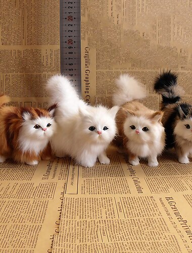  חיקוי חתול חיקוי חתול סט ארבע חתולים סט חמישה חתולים חוצה גבולות מוצר חיקוי חתול חיה חתול פרח חתול קישוט מתנה