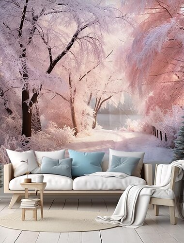  Waldsee hängende Wandteppich-Wandkunst, großer Wandteppich, Wanddekoration, Fotografie, Hintergrund, Decke, Vorhang, Zuhause, Schlafzimmer, Wohnzimmer, Dekoration