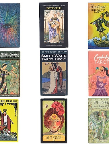  Tarot inglés Baraja de tarot grande de 12 * 7 cm con instrucciones en papel