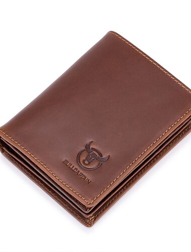  1 Stück Kapitän Rindsleder große Herrenbrieftasche Führerschein Lederbrieftasche Multi-Card-Platz verdickte Modemarkenbrieftasche