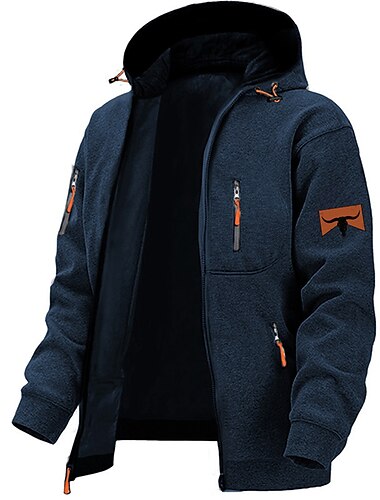  Estampados Cowboy Hombre Moda Sudadera Vacaciones Noche Ropa de calle Sudaderas Azul Marino Gris Oscuro Manga Larga Con Capucha Estampado Primavera & Otoño Diseñador Sudadera con capucha