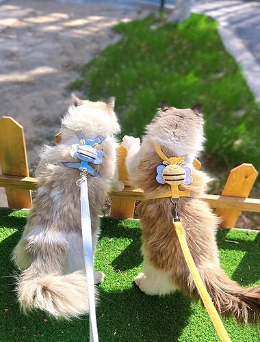  犬用 猫用 ハーネス リード 調整可能 携帯用 耐久 アウトドア ウォーキング