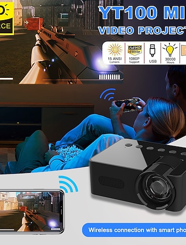  YT100 LCD Miniprojector Mini handheld zakformaat draagbaar 320*180 15 lm Overige Compatibel met: iOS en Android USB