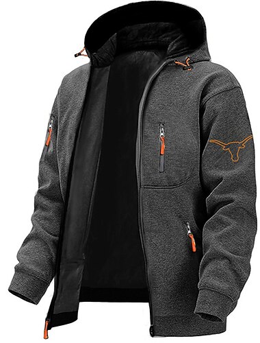  Herren Grafik-Drucke Cowboy Hoodies Langarm Sweatshirts Mit Kapuze Modisch Täglich Urlaub Ausgehen Frühling & Herbst Marineblau Dunkelgray Grau Bekleidung Designer S M L XL 2XL 3XL