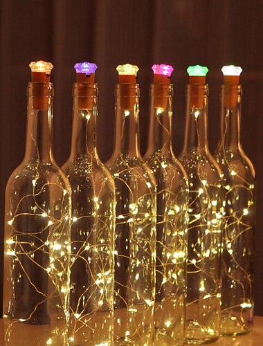  Színes Gyémánt Palackdugó Füzér Fények LED Dekoratív Fények Ünnepi Hangulathoz 1/4/8db