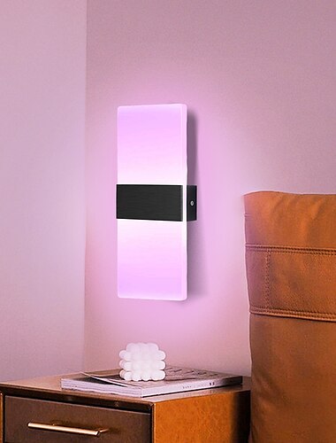  led rgb wifi bluetooth 2.4g dimmbare wandleuchte 10w rgb intelligente acryl-innenwandleuchte app-steuerung kompatibel mit alexa und google home assistant ohne hub geeignet für schlafzimmerkorridor