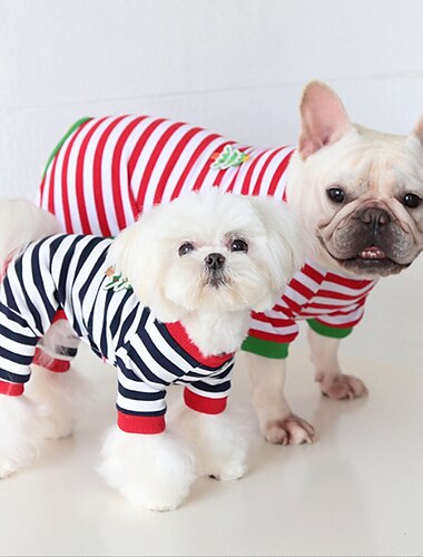  Honden Katten Pyjama Modieus leuke Style Winter Zacht Wasbaar Comfortabel Kerstmis Buiten Casual / Dagelijks Hondenkleding for Bichon Frise Poedel pomeranian kleine huisdieren Vlinder