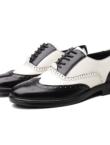  Witte en bordeauxrode Oxford brogue-schoenen met vleugeltip voor heren, door Gatsby geïnspireerde glanzende leren schoenen voor jazzfeesten uit de jaren twintig, vintage bruiloften en formele thema-evenementen