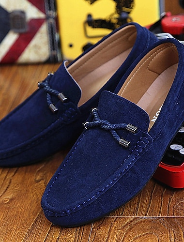  Heren bordeauxrode suède loafers – stijlvolle instap mocassin-schoenen met decoratief kant voor casual en formele gelegenheden