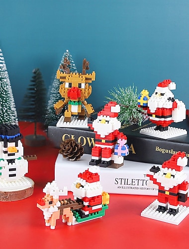  Kerstcadeaus voor kleinkinderen jongens meisjes bouwblok kerst bouwsets bevatten rendierkar blokken bouwstenen speelgoed voor kinderen van 6 jaar kerstdecoraties voor meisjes cadeau voor kerstcadeaus