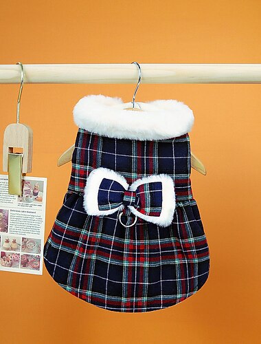  Hund Katze Kleid Party Süßer Stil Winter Atmungsaktiv Weich Waschbar Bequem Weihnachten Outdoor Alltagstauglich Hundebekleidung for Bichon Frise Zwergspitz Baby Haustier Papillon Klein
