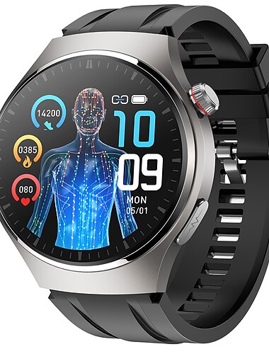  iMosi MT200 Relógio inteligente 1.43 polegada Relógio inteligente Bluetooth ECG + PPG Monitoramento de temperatura Podômetro Compatível com Android iOS Feminino Masculino Suspensão Longa Chamadas com