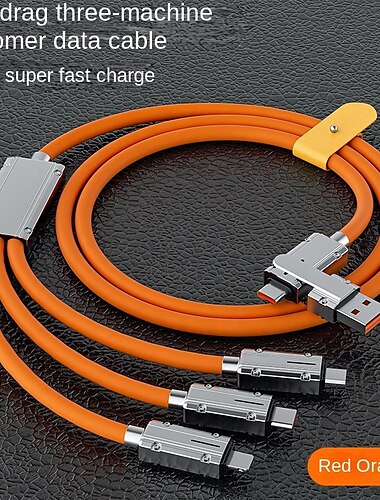  USB-кабель типа C Кабель молнии 100 Вт 3,9 фута USB-A к USB-C USB A к молнии USB A к микро B 6 A Быстрая зарядка Высокая скорость передачи данных 3 в 1 Назначение Macbook iPad Samsung