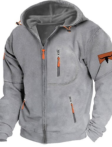  Hombre Estampados Cowboy Sudaderas Manga Larga Sudaderas Con Capucha Moda Diario Vacaciones Noche Primavera & Otoño Gris Ligero Azul Oscuro Gris Ropa Diseñador S M L XL 2XL 3XL