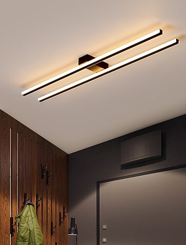  luz de teto led 3 cores 48/58/78 cm design de linha formas geométricas luzes de teto lâmpada de teto led adequada para corredor quarto corredor 110-240v