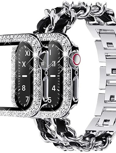  Pasek sportowy Kompatybilny z Pasek do zegarka Apple Watch 38mm 40mm 41mm 42mm 44mm 45 mm z Casem Stal nierdzewna Wymienny pasek do zegarka na iwatch Series 9 8 7 6 5 4 3 2 1 SE