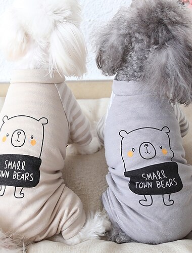  Cachorros Gatos Macacão Urso Moda Estilo bonito Inverno Macio Ao ar livre Casual / Diário  Roupas de cachorro para cachorro