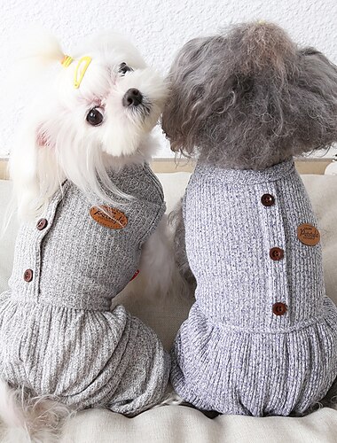  Cachorros Gatos Vestidos Moda Estilo bonito Inverno Macio Ao ar livre Casual / Diário  Roupas de cachorro para cachorro