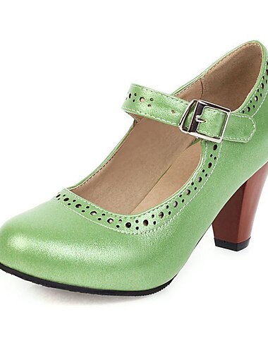  Pentru femei Tocuri Pantofi pumps Bullock Pantofi Mărime Plus Size Petrecere Zilnic Elimina Dantelă Toc Mic Vârf rotund Elegant Epocă Modă Imitație Piele Negru Verde Kaki