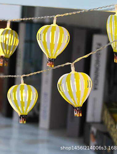  10 LED/20 LED Decoratie IJzeren Kunst LED Luchtschip String Lichten Binnen Batterijdoos String Lichten Decoratie Kleine Kleurrijke Licht Boom Hanger Batterij Voedend