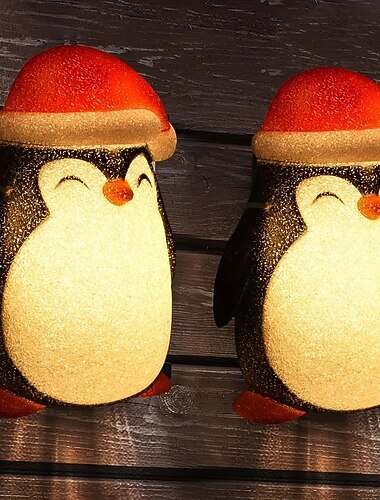 クリスマスポーチライトカバー、ペンギン屋外クリスマスデコレーションランプカバー、クリスマスポーチライト、ガレージライトの外のクリスマスパーティーの装飾に最適です。