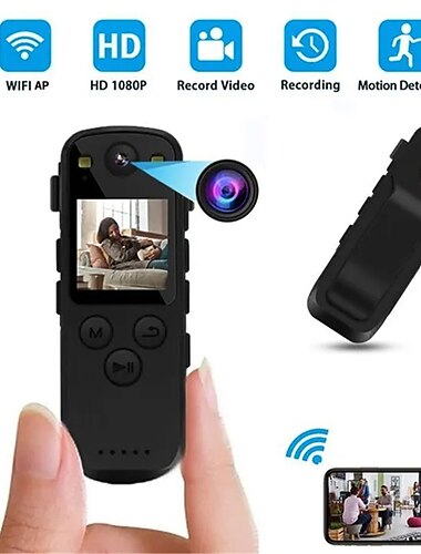  New Mini WIFI Hotspot Body Camera FHD 1080P Mounted Cam Small Video Photo Recorder Portable Clip Cam Camcorder Webcam Car DVR Sports DV