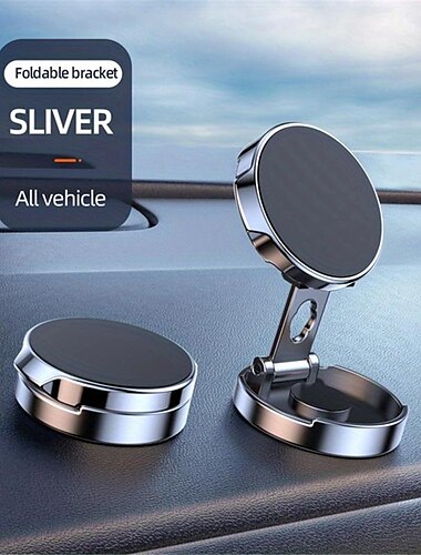  720° drehbarer magnetischer Autotelefonhalter, faltbarer Universalständer für iPhone GPS